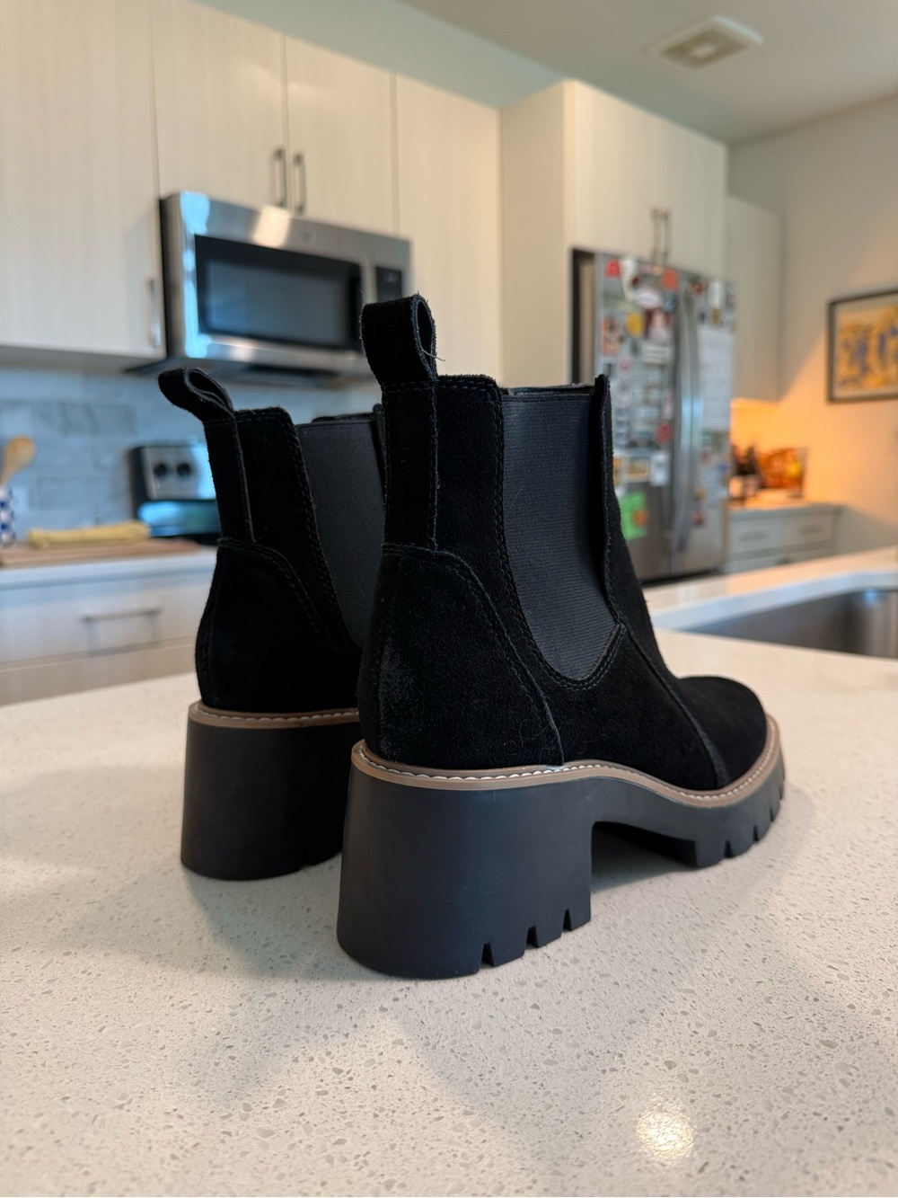 Dolce Vita Women's Black Chunky Chelsea Ankle Boots